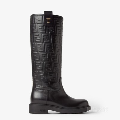FENDI Filo 黑色皮靴