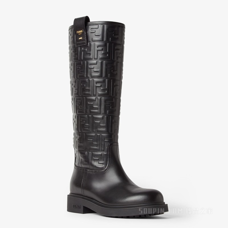 FENDI Filo 黑色皮靴
