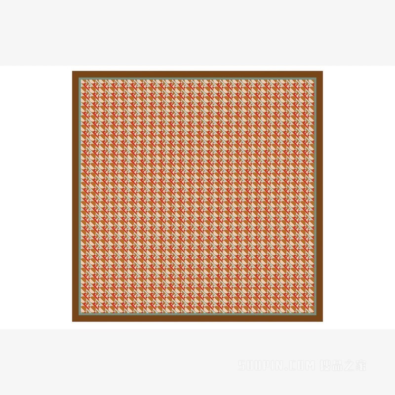 FF围巾 棕色FENDI Optical桑蚕丝围巾