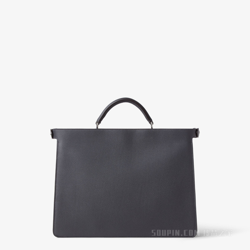 Peekaboo ISeeU中号手袋 深灰色皮革手袋