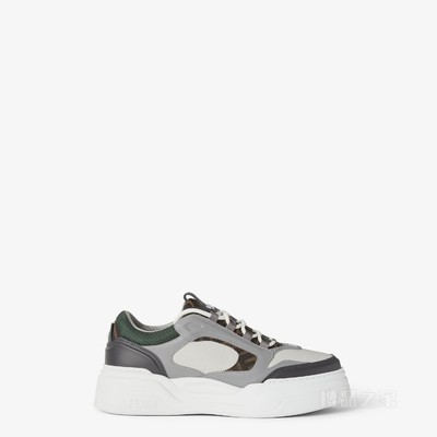 Fendi Force运动鞋 白色皮革低帮鞋