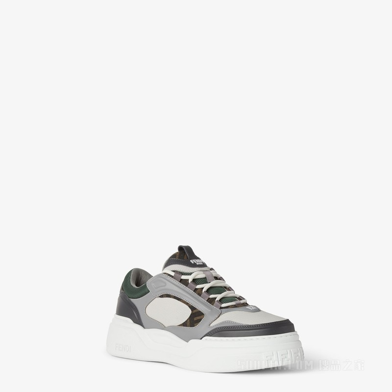 Fendi Force运动鞋 白色皮革低帮鞋