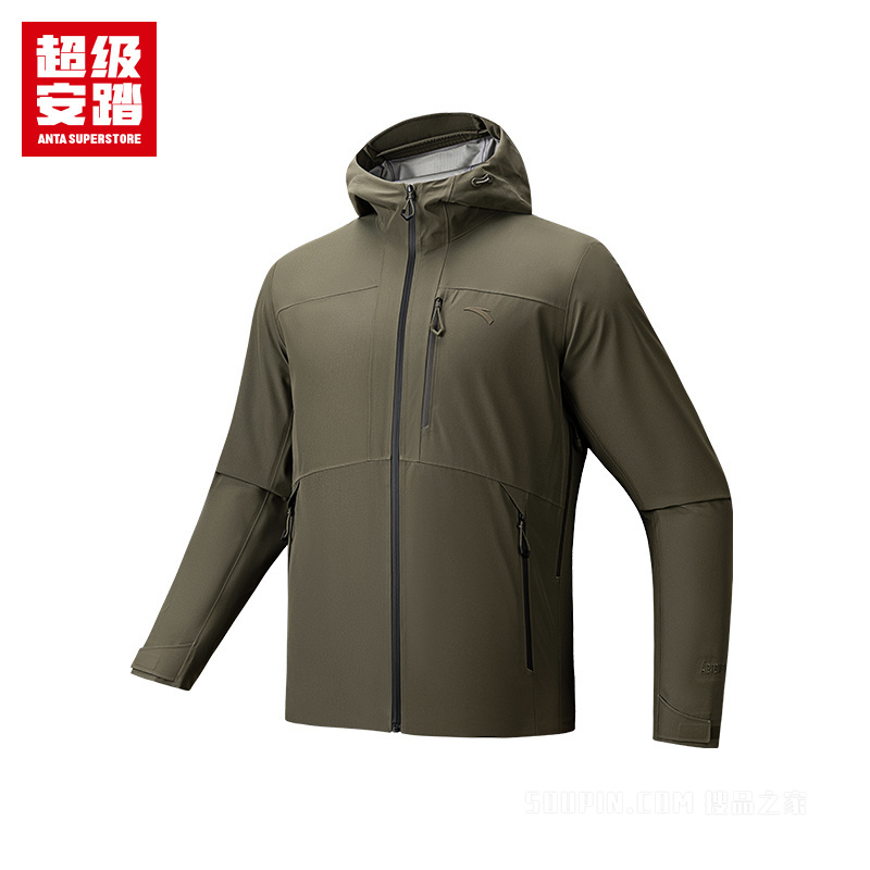 超级安踏户外男子防水透湿冲锋衣
