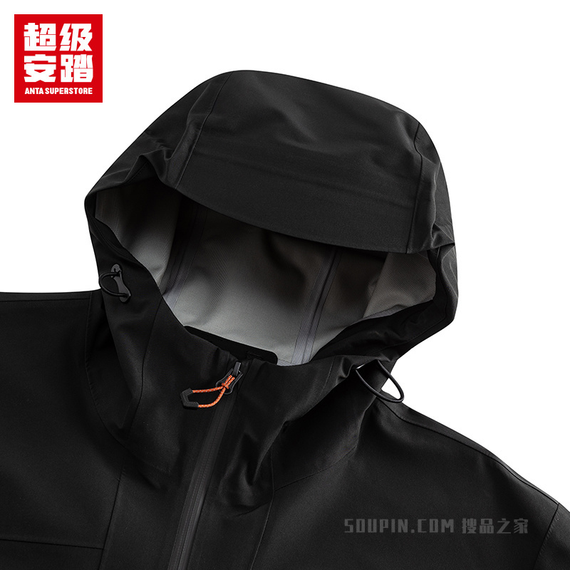 超级安踏户外男子防水透湿冲锋衣