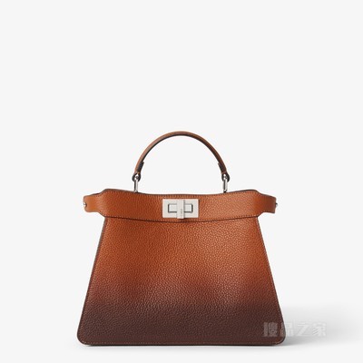 Peekaboo ISeeU小号手袋 棕色渐变皮革手袋
