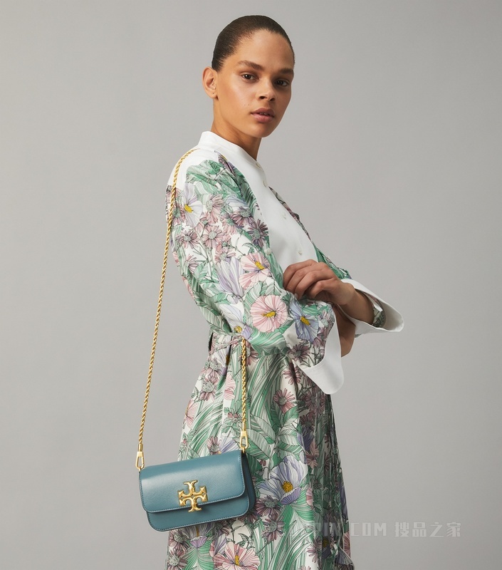 Eleanor 手机斜挎包 砖蓝色