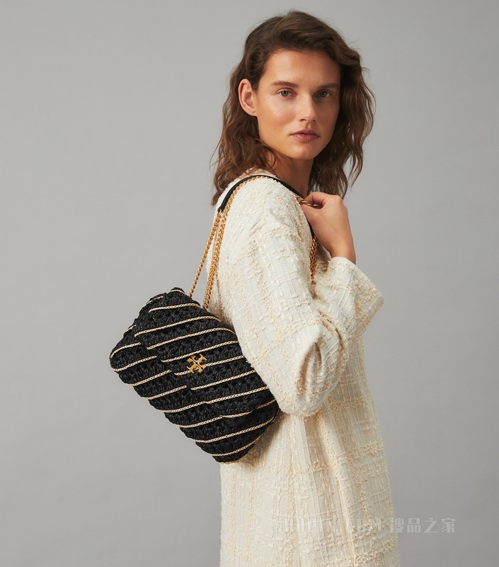 Kira Crochet Small Convertible 肩背包 黑色