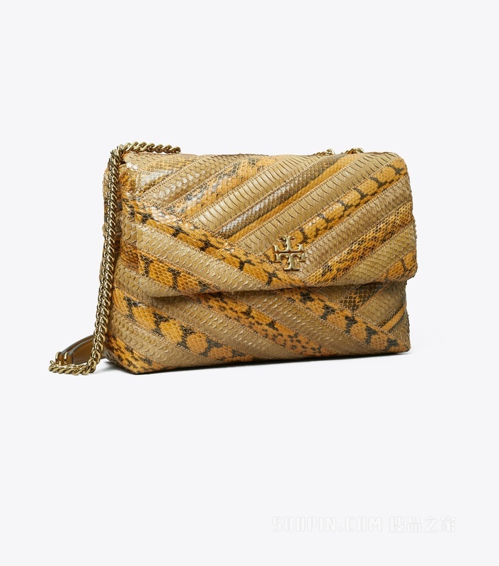 Kira Chevron 珍稀皮革两用肩背包 焦糖色