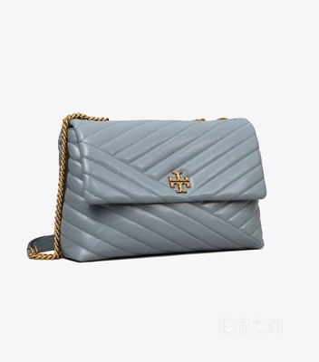 Kira Chevron 两用肩背包 雨水蓝/深金色