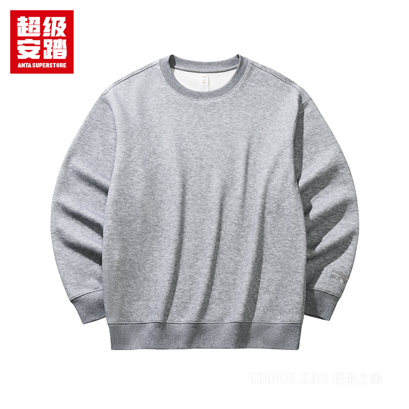 超级安踏潮流文化男子密暖绒套头卫衣