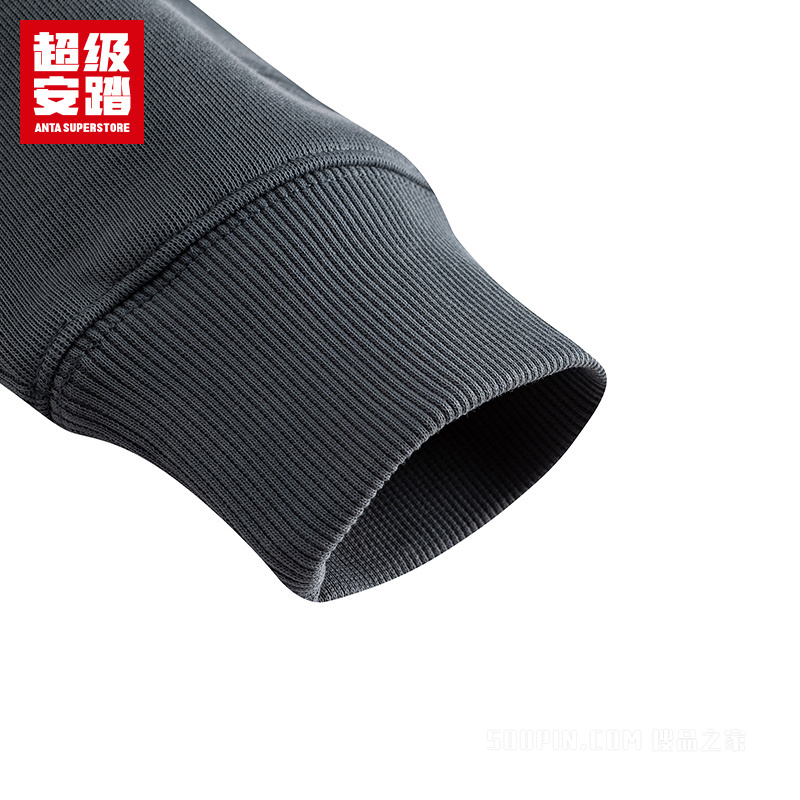 超级安踏潮流文化男子密暖绒套头卫衣