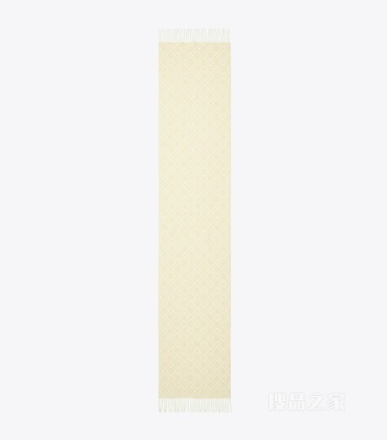 T Monogram 印花围巾 象牙白