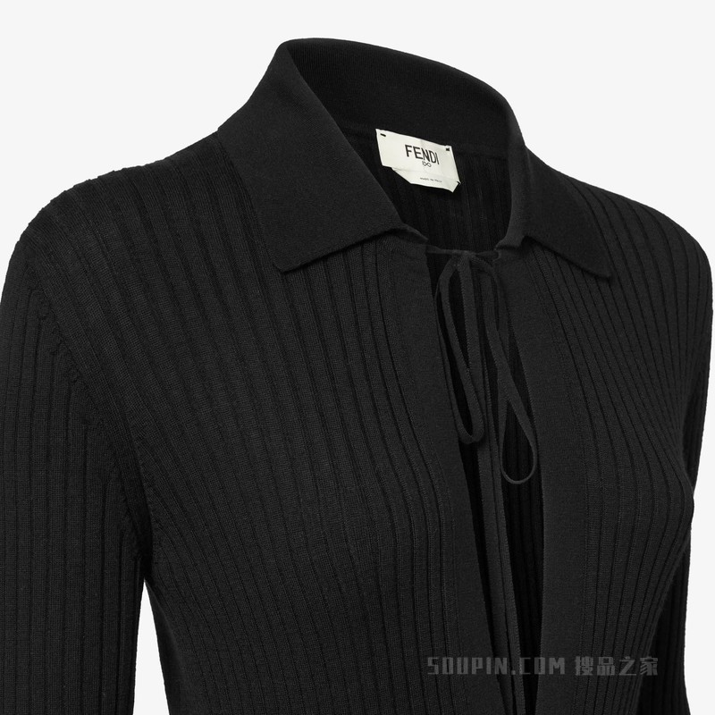 连衣裙 黑色羊毛连衣裙