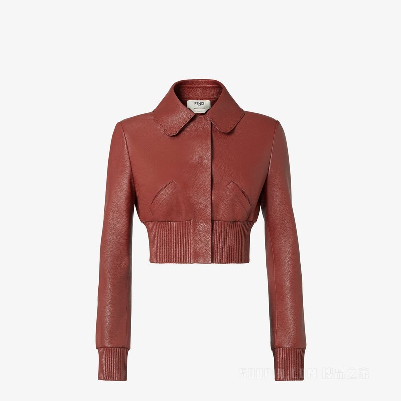 夹克衫 铁锈色鹿皮Selleria夹克