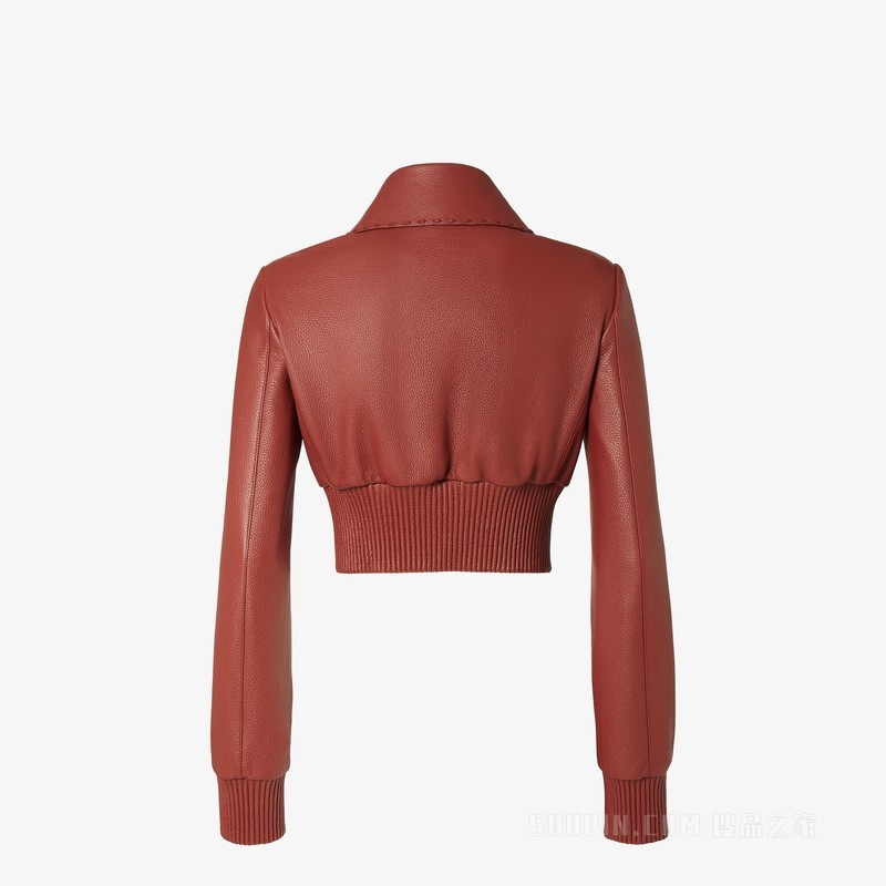 夹克衫 铁锈色鹿皮Selleria夹克