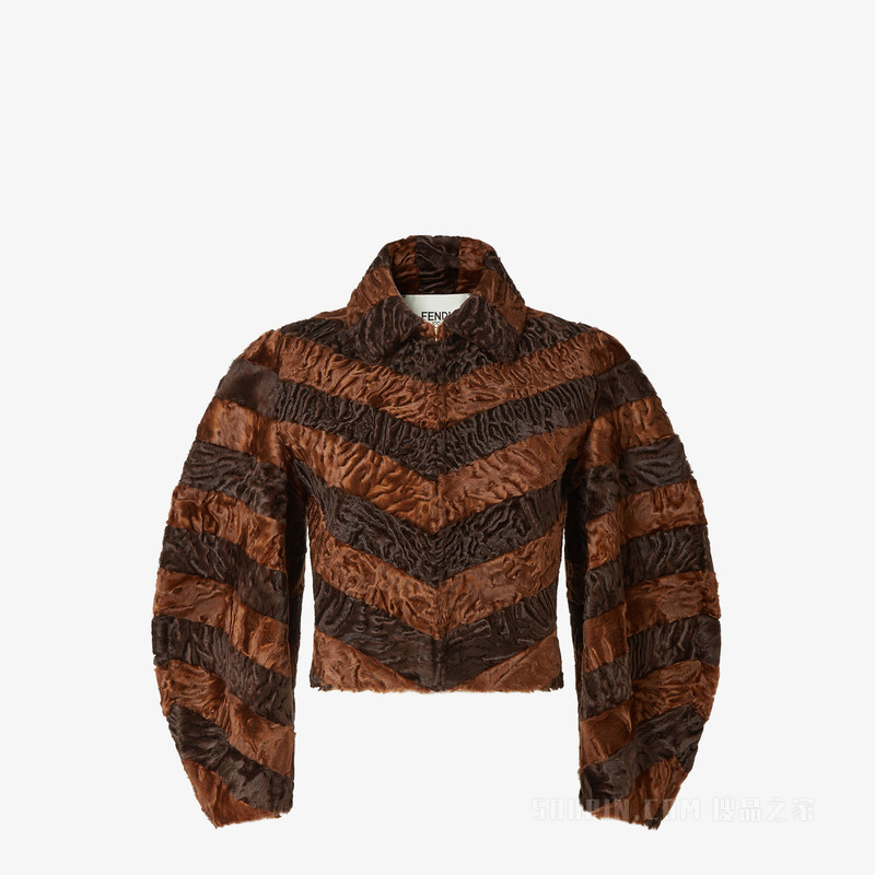 夹克衫 棕色人字纹斯瓦卡拉夹克