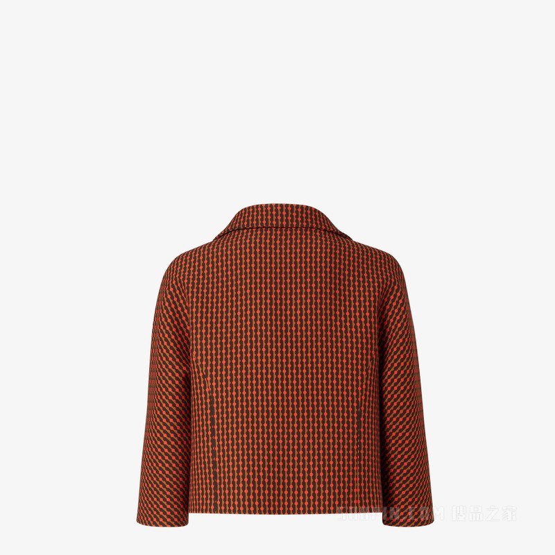 夹克 FENDI Dots红色和黑色羊毛桑蚕丝夹克