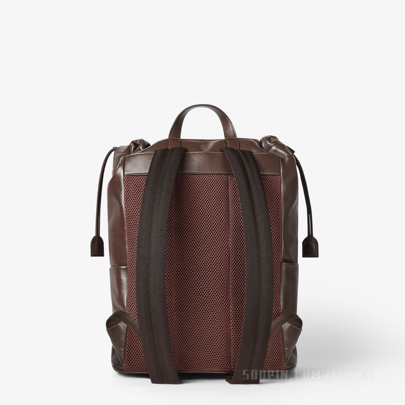 FENDI Flux背包 深棕色皮革手袋