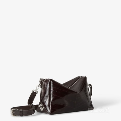 FENDI Lui中号手袋 深棕色镶饰盲鳗皮革手袋