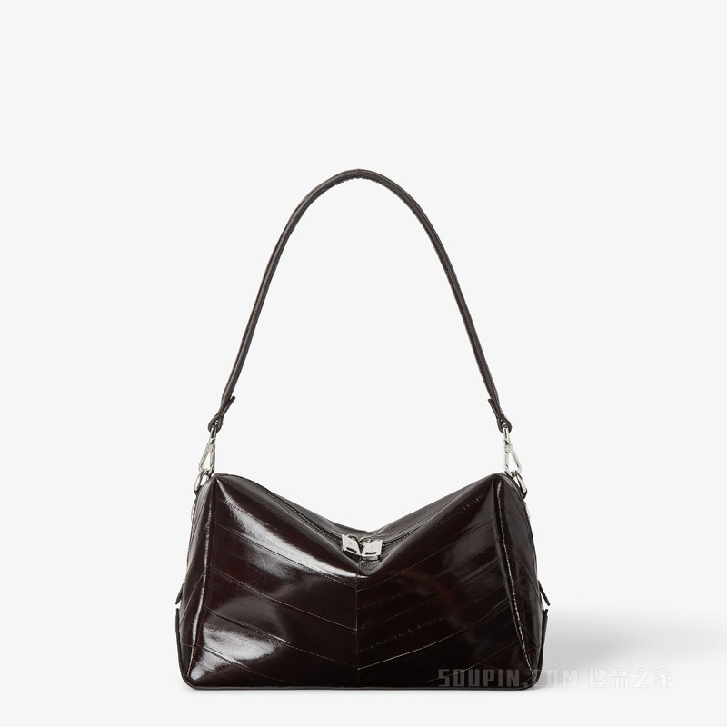 FENDI Lui中号手袋 深棕色镶饰盲鳗皮革手袋