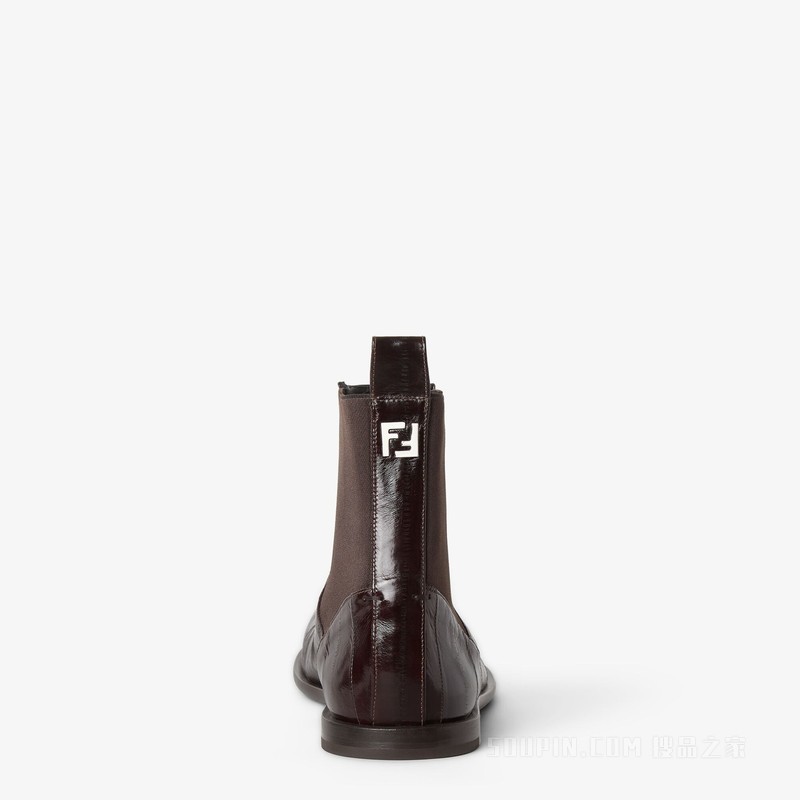 FF Squared切尔西靴 棕色盲鳗皮革切尔西靴