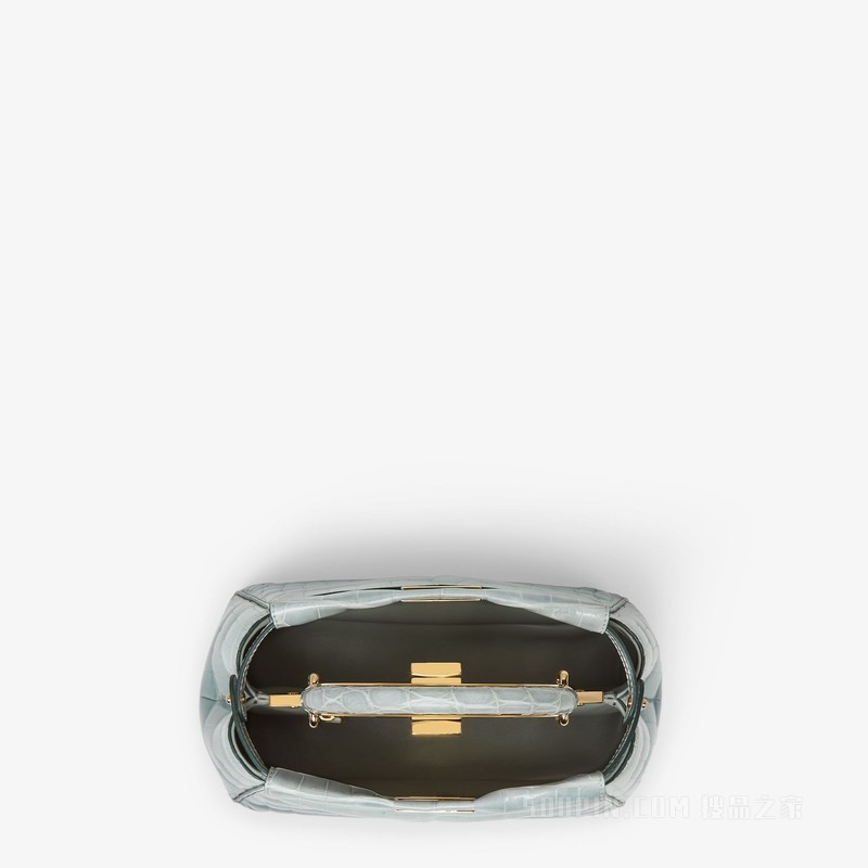 Peekaboo迷你手袋 渐变绿色鳄鱼皮手袋
