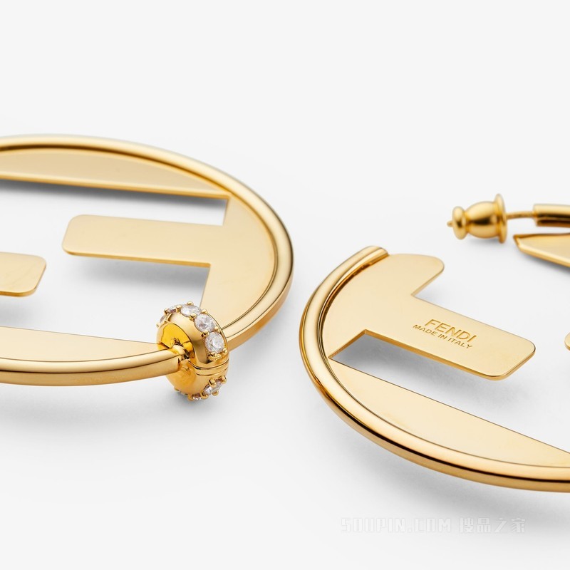 FENDI EverRound耳环 金色耳环