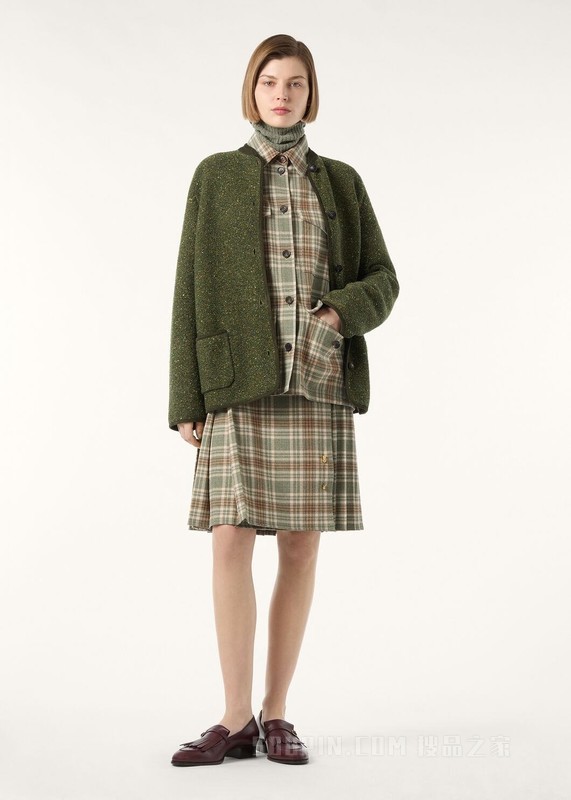 Braemar女士夹克 羊绒, 亚麻