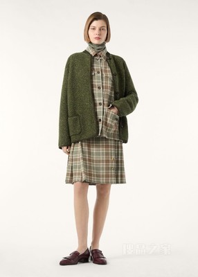 Braemar女士夹克 羊绒, 亚麻