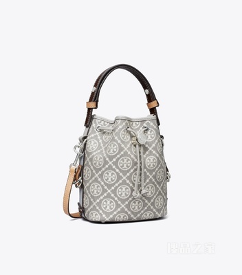 T Monogram 实用迷你水桶包 灰色