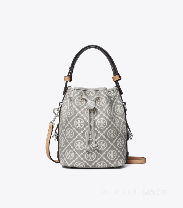 T Monogram 实用迷你水桶包 灰色