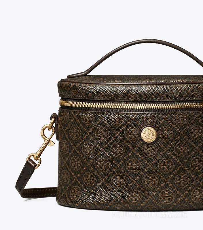 T Monogram Vanity 化妆包 黑咖色