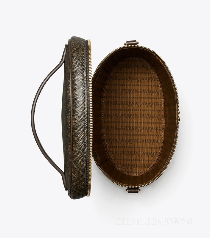 T Monogram Vanity 化妆包 黑咖色