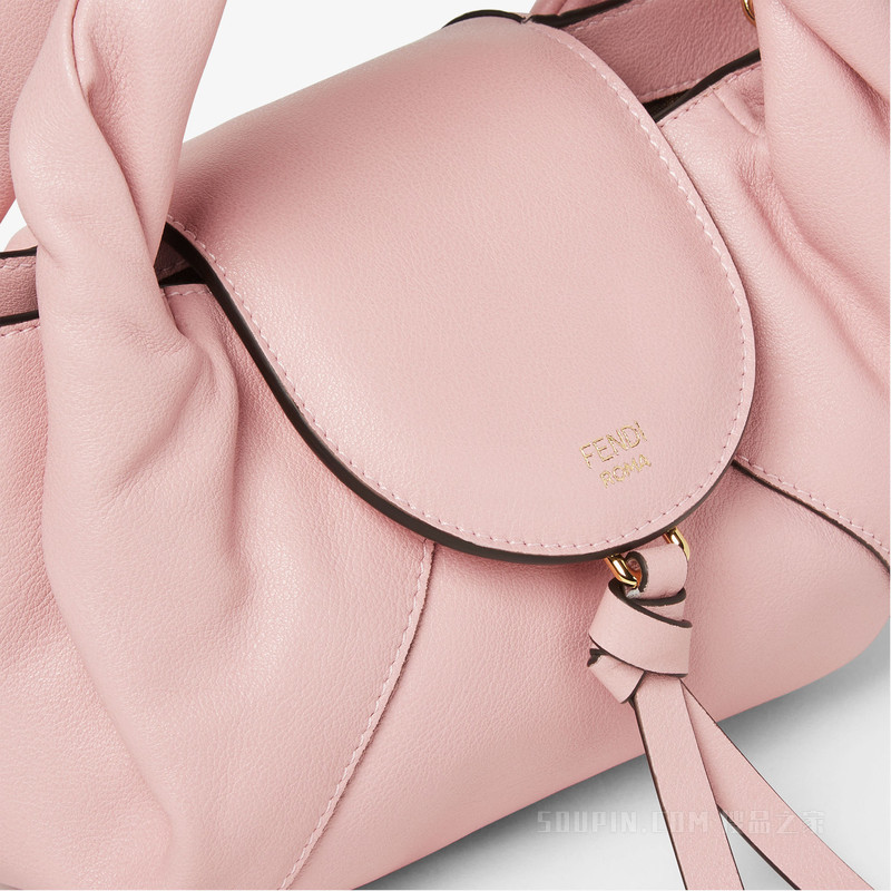 迷你FENDI Spy Bag 浅粉色皮革迷你手袋