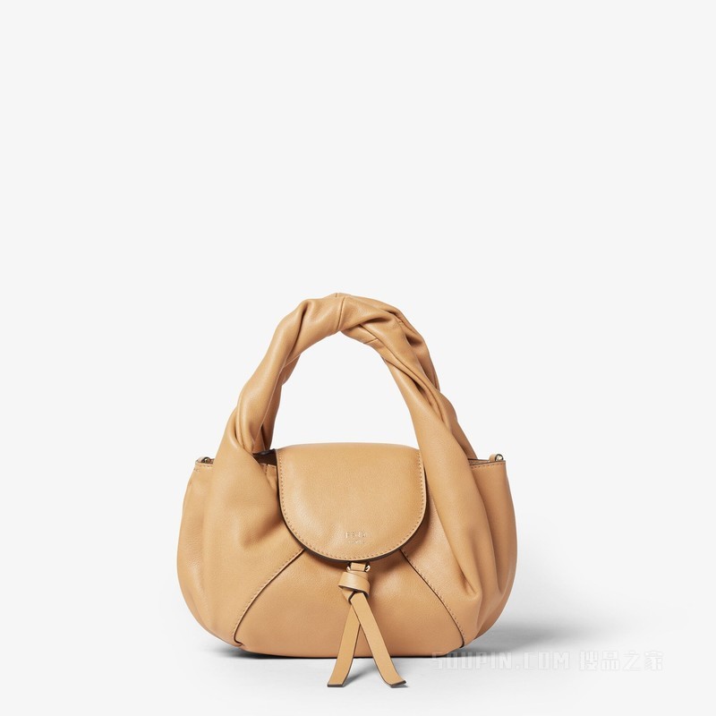 迷你FENDI Spy Bag 米色皮革迷你手袋