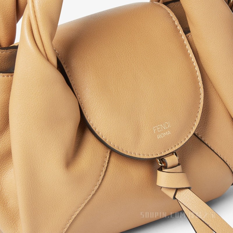 迷你FENDI Spy Bag 米色皮革迷你手袋