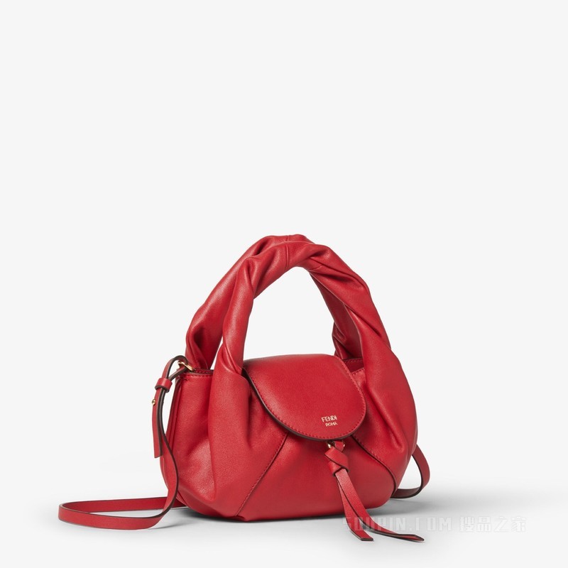 迷你FENDI Spy Bag 红色皮革迷你手袋