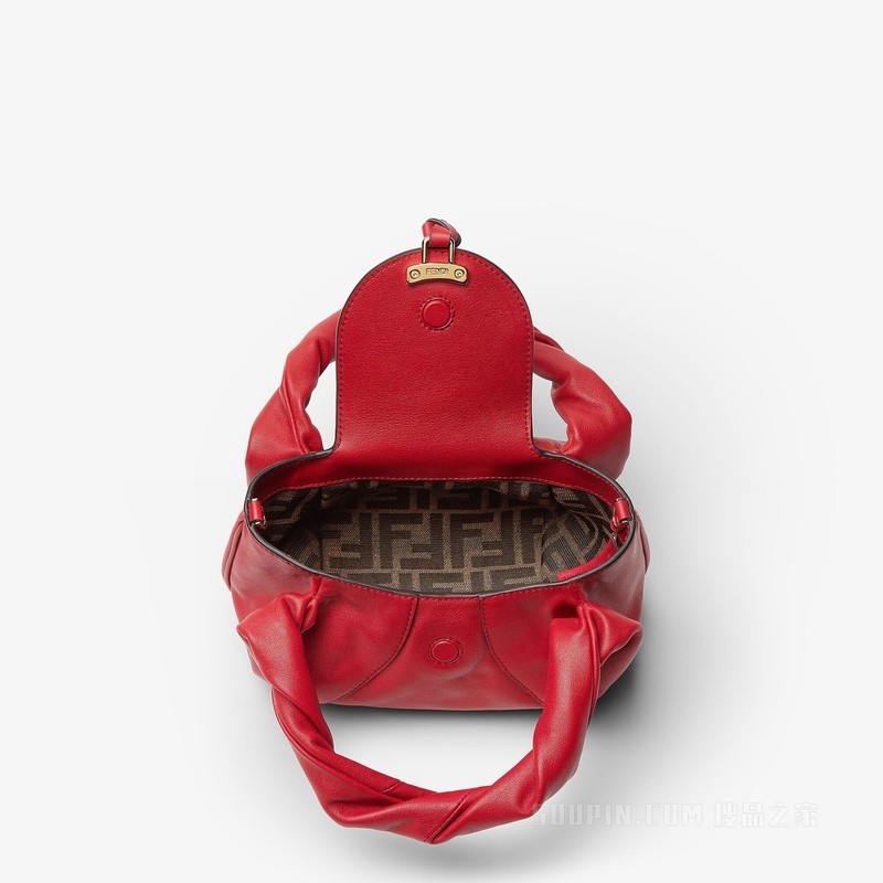 迷你FENDI Spy Bag 红色皮革迷你手袋