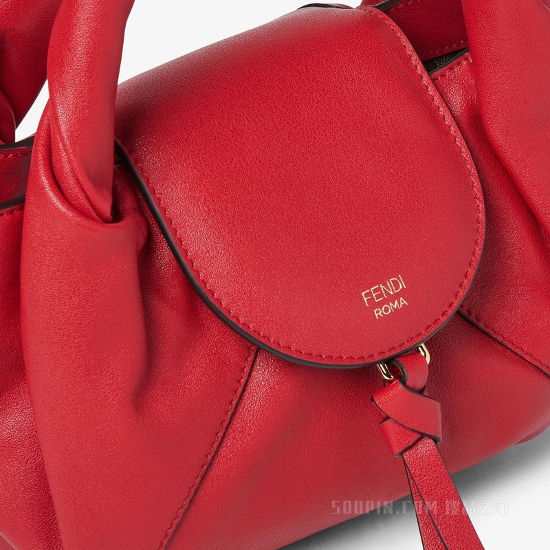迷你FENDI Spy Bag 红色皮革迷你手袋