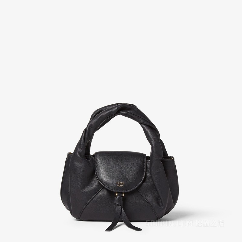 迷你FENDI Spy Bag 黑色皮革迷你手袋