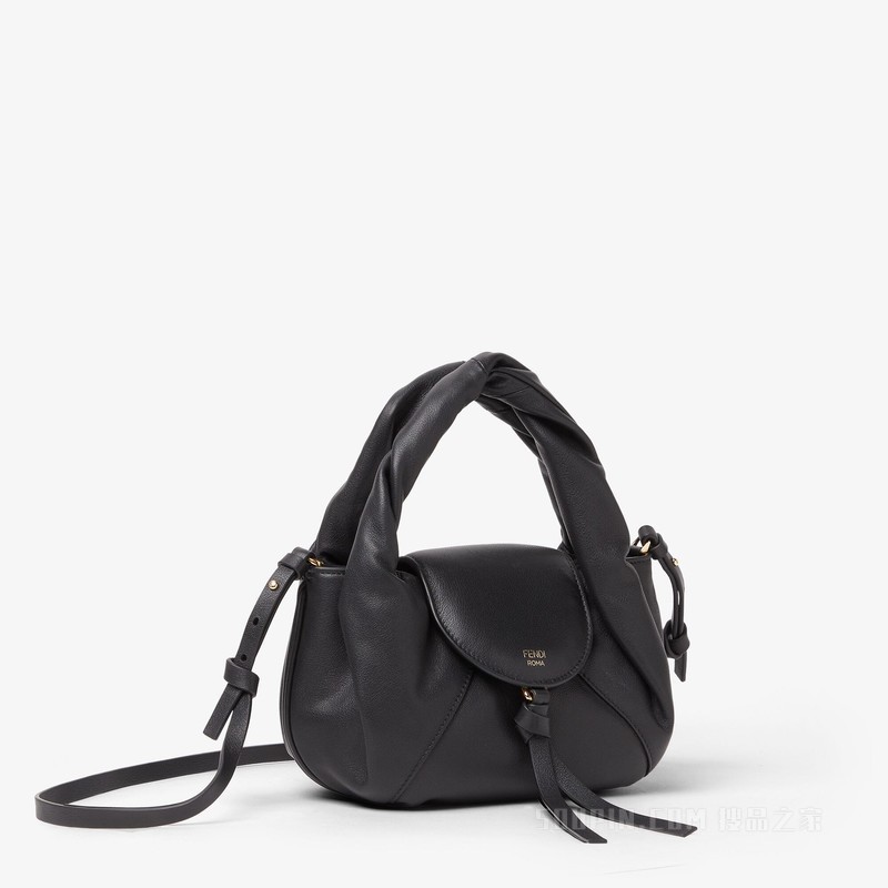 迷你FENDI Spy Bag 黑色皮革迷你手袋