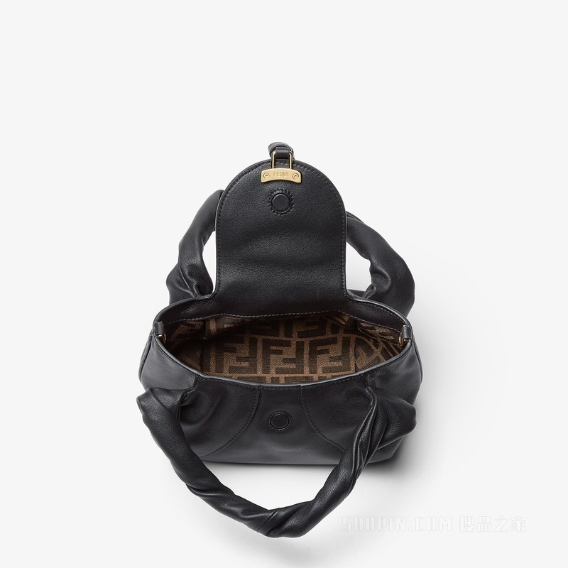 迷你FENDI Spy Bag 黑色皮革迷你手袋