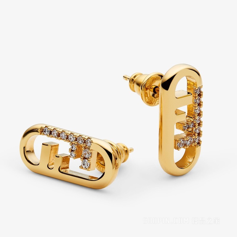 O'Lock耳环 金色金属耳环