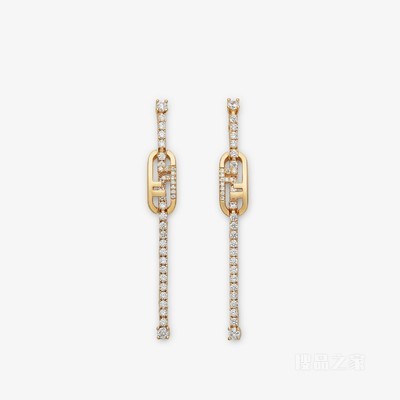 FENDI O'Lock耳环 金色耳环