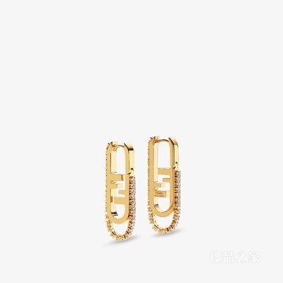 FENDI O'Lock耳环 金色耳环