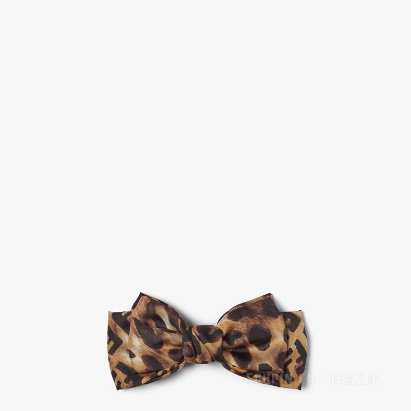发夹 棕色桑蚕丝FENDI Leo发夹
