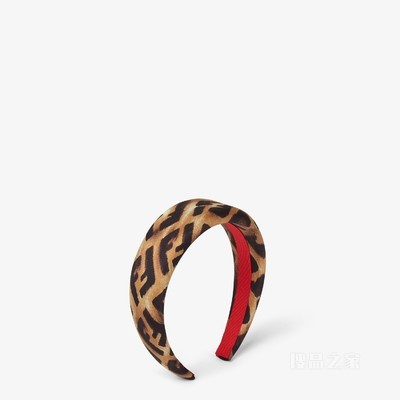 发带 棕色桑蚕丝FENDI Leo发带