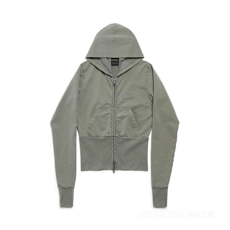 LOOP SPORTS ICON HIGH RIB HOODIE拉链连帽卫衣