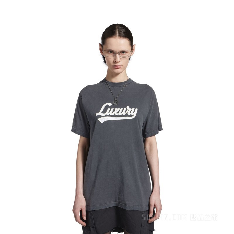 LUXURY SCRIPT HYBRID CARGO T恤连衣裙