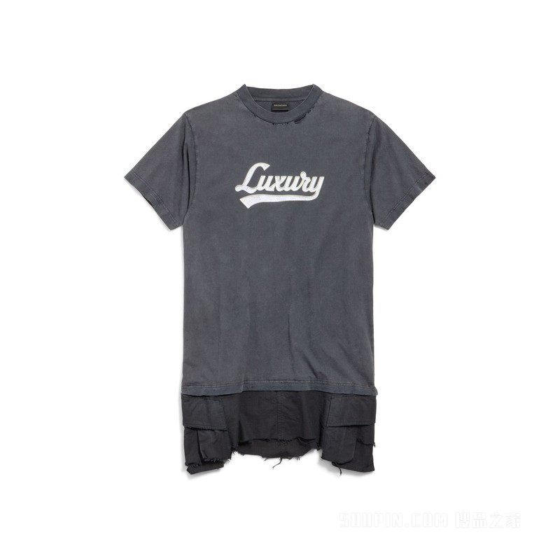 LUXURY SCRIPT HYBRID CARGO T恤连衣裙